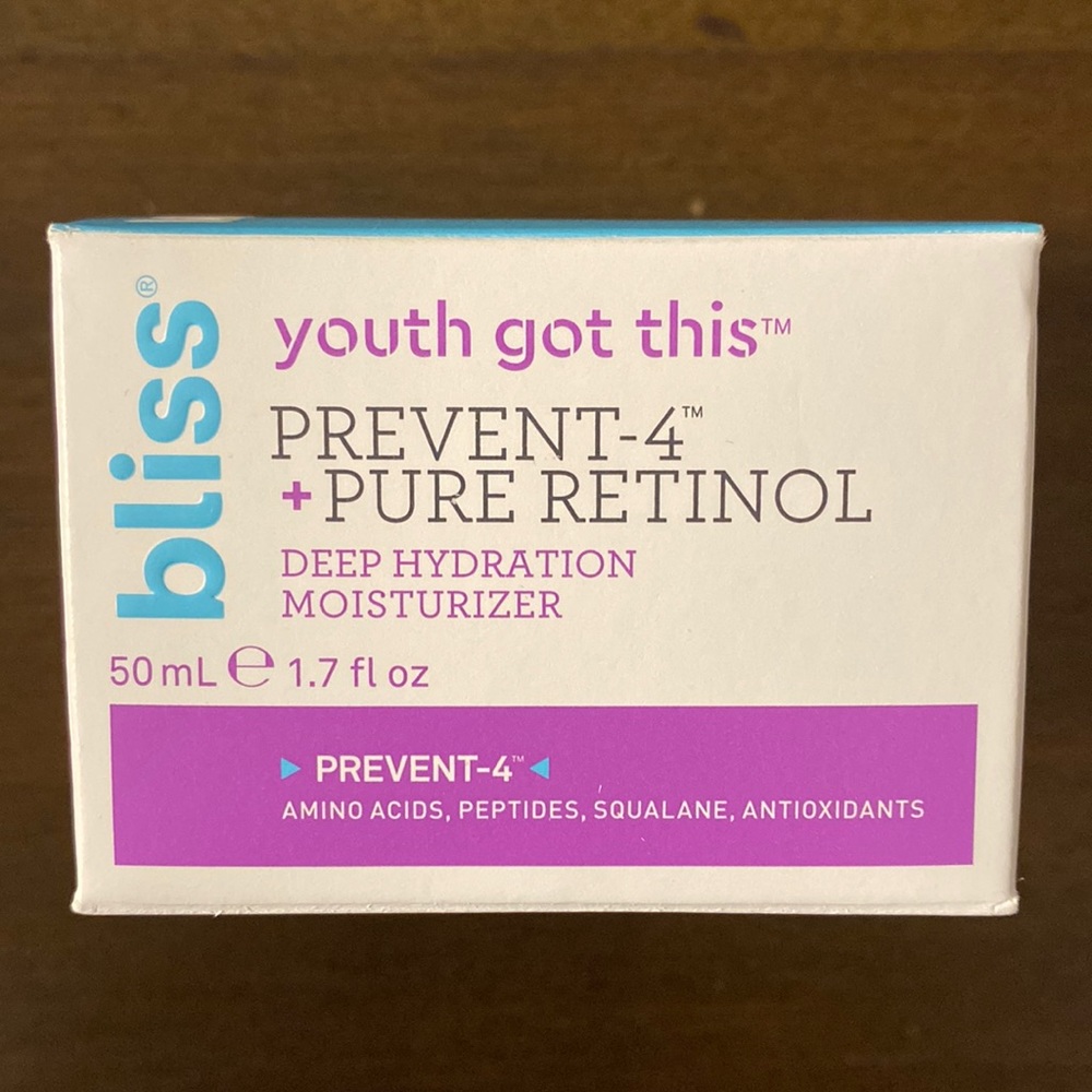 Bliss Youth Got This Prevent-4 + Pure Retinol Deep Hydration Moisturizer